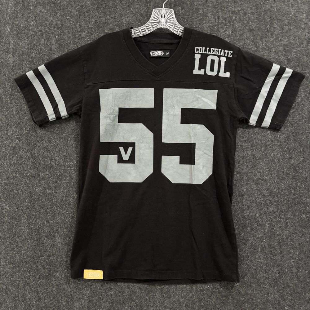 League of Legends Shirt Men's Medium Black Collegiate LOL 55 Graphic Esports Tee